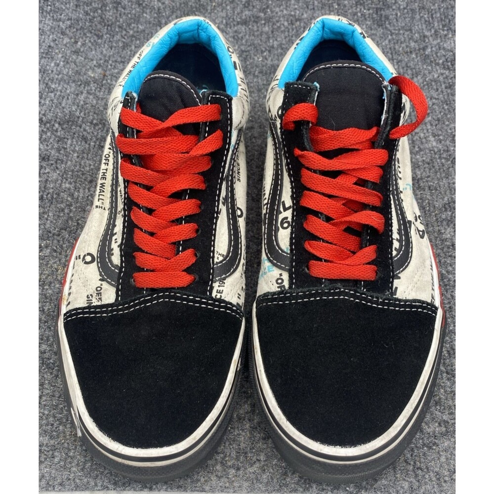 Vans Old Skool Off The Wall Flame Print Skate Shoes Black Men 9 / Women 10.5 - Picture 3 of 14